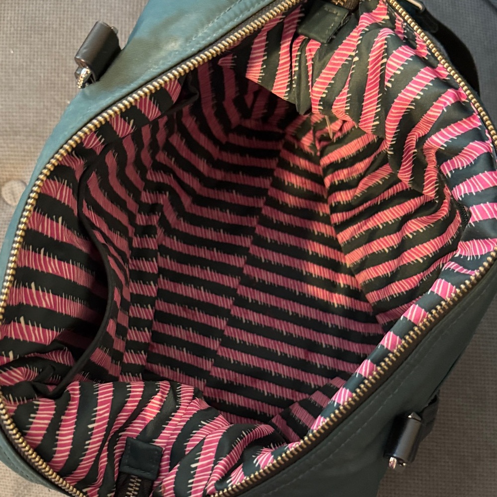 Vera Bradley Teal and Black Nylon Tote Bag - Picture 8 of 10